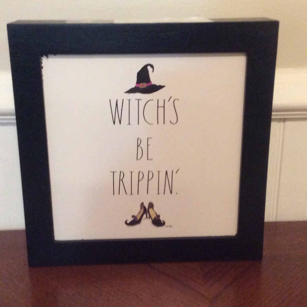 Rae Dunn WITCHES BE TRIPPIN’ Box Sign